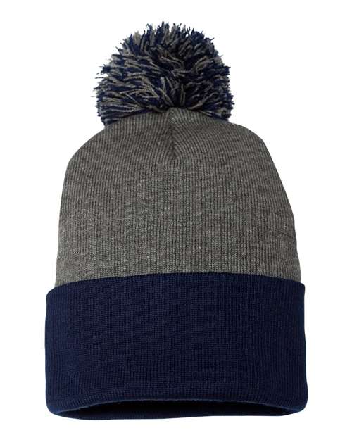 12" Pom-Pom Cuffed Beanie - Barton Trading CO.