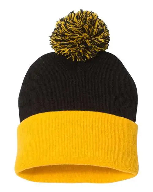 12" Pom-Pom Cuffed Beanie - Barton Trading CO.