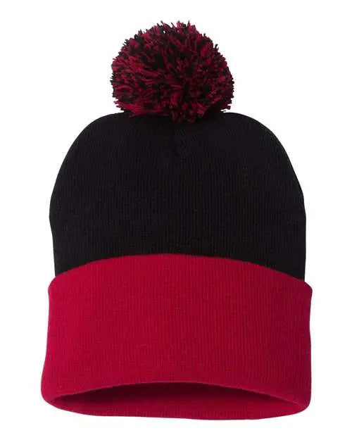 12" Pom-Pom Cuffed Beanie - Barton Trading CO.