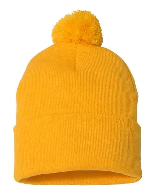 12" Pom-Pom Cuffed Beanie - Barton Trading CO.