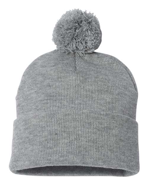 12" Pom-Pom Cuffed Beanie - Barton Trading CO.