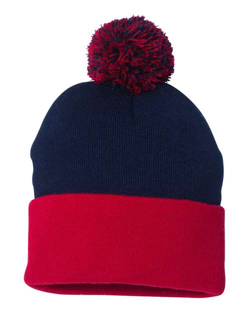 12" Pom-Pom Cuffed Beanie - Barton Trading CO.