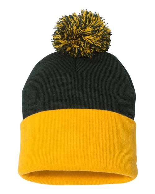 12" Pom-Pom Cuffed Beanie - Barton Trading CO.