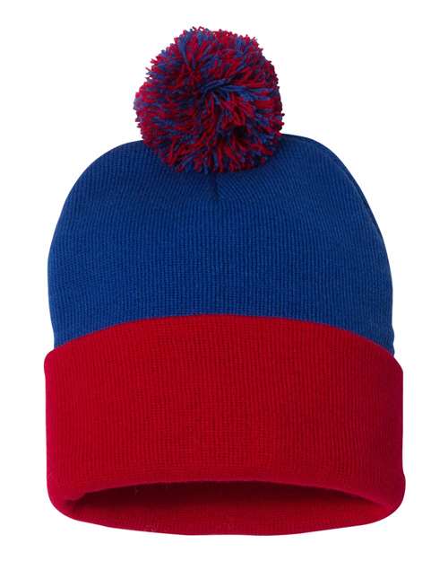 12" Pom-Pom Cuffed Beanie - Barton Trading CO.