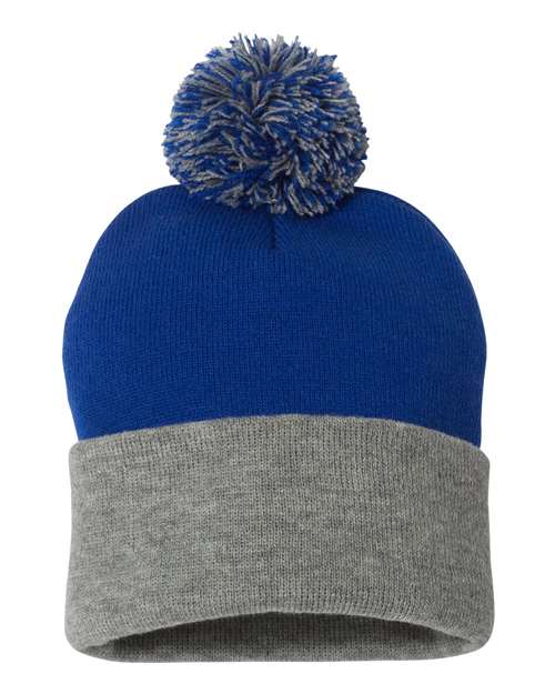 12" Pom-Pom Cuffed Beanie - Barton Trading CO.