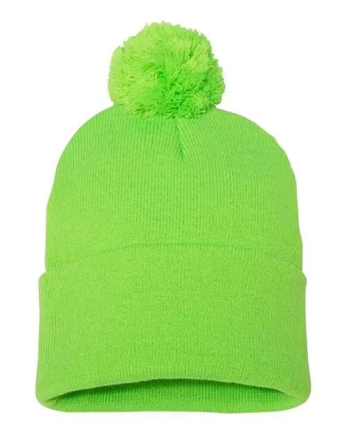 12" Pom-Pom Cuffed Beanie - Barton Trading CO.